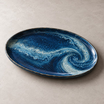 Toued® Ocean Current Oval Platter