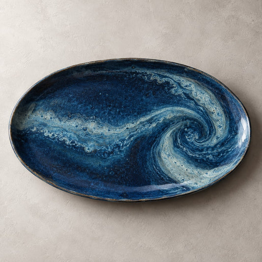 Toued® Ocean Current Oval Platter